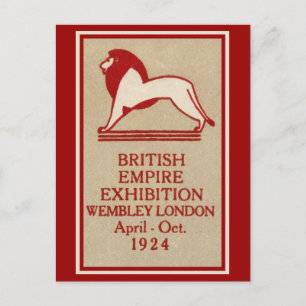 1924 British Empire Exhibition Poster Postcard
