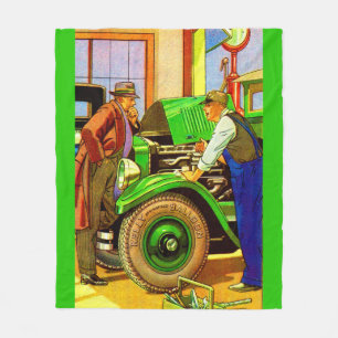 1924 Kelly Springfield balloon tires ad Fleece Blanket