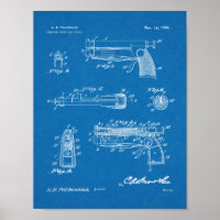 1924 Knife Gun Patent Art Drawing Print