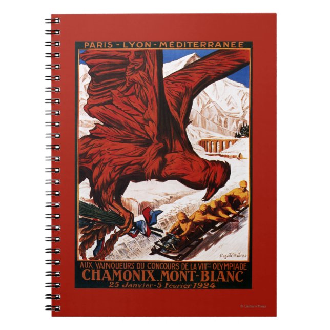 1924 Olympic Winter Games Poster Notebook (Front)