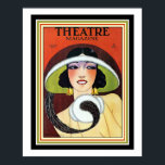 1924 Theatre Magazine Art Deco Cover 16 x 20 Poster<br><div class="desc">Colourful Art Deco cover for Theatre Magazine. January 1924 issue. Poster measures 16 x 20</div>