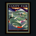 1924 Vanity Fair Deco Swimsuit Cover 16x20 Poster<br><div class="desc">Eye-Catching,  1924 Art Deco,  Vanity Fair Swimsuit Cover Poster</div>