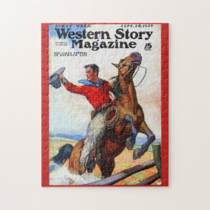 1924 Western Story magazine cover Jigsaw Puzzle