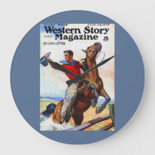 1924 Western Story magazine cover Large Clock