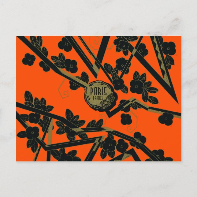 1925 Art Deco Paris France perfume Postcard (Front)