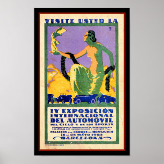 1925 AUTOMOTIVE EXPOSITION VINTAGE POSTER