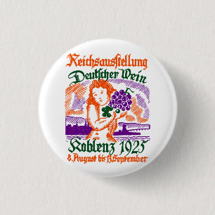1925 German Wine Festival 3 Cm Round Badge