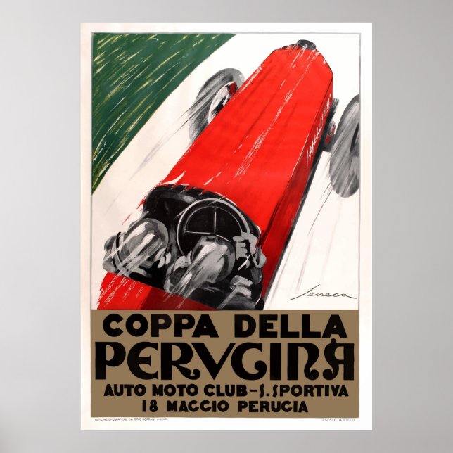 1925 Italy Coppa Della Perugina Automobile Race Poster (Front)