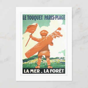 1925 Le Touquet Paris-Plage Vintage Golf Postcard