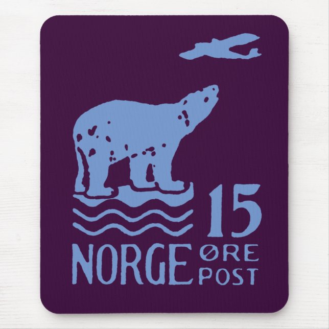 1925 Norwegian Polar Bear Mouse Pad (Front)