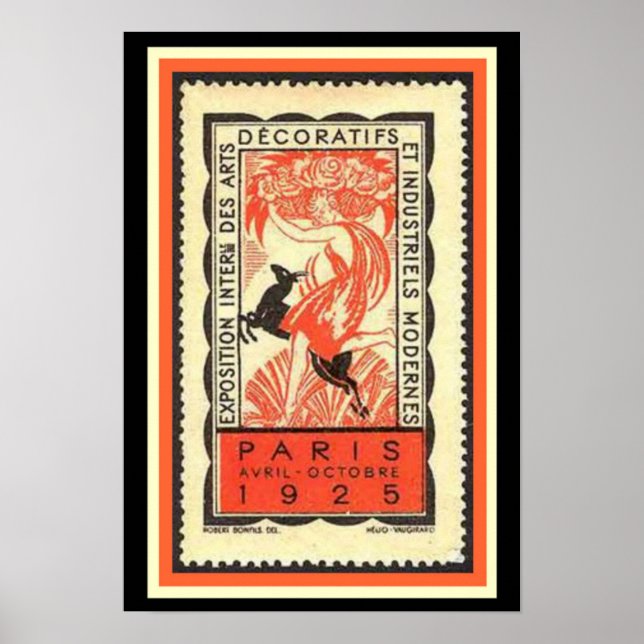 1925 Paris Deco Exhibition Ticket 13 x 19 Poster (Front)
