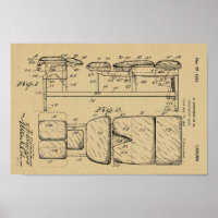 1925 Vintage Chiropractic Table Patent Art Print