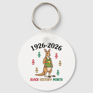 1926 2026 Black History Month Kangaroo Centennial Key Ring
