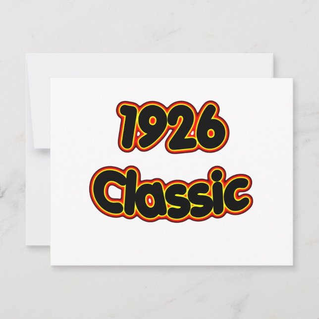 1926 Classic Card (Front)