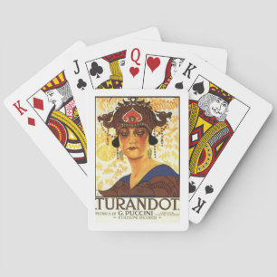 1926 Poster - Turandot by Puccini Playing Cards