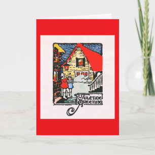 1926 woodblock Christmas card