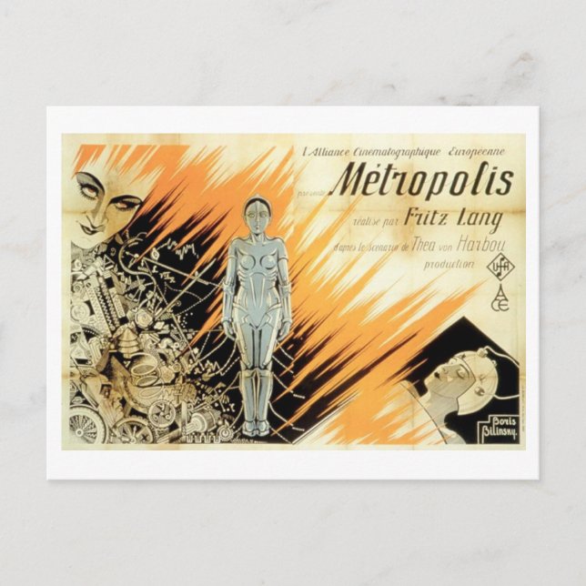 1927 film Metropolis Postcard (Front)