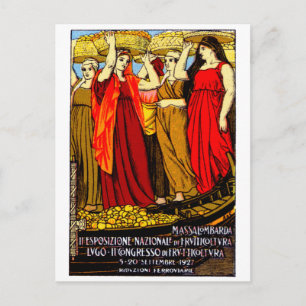 1927 Italian Fruit Growers Poster Postcard