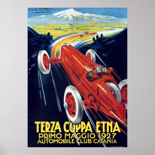 1927 ITALY Coppa Etna Poster (Front)