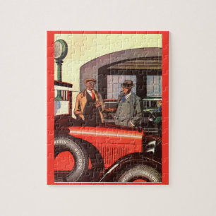 1927 Kelly-Springfield tire ad two men with cigars Jigsaw Puzzle
