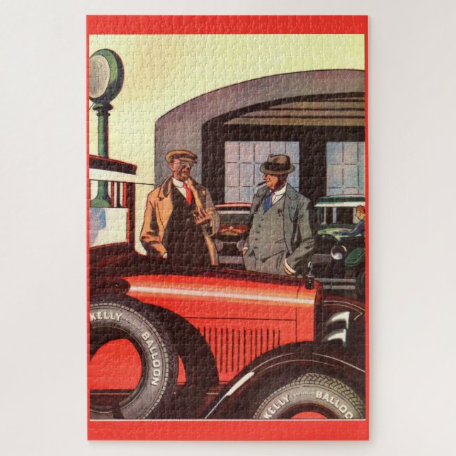 1927 Kelly-Springfield tire ad two men with cigars Jigsaw Puzzle (Vertical)