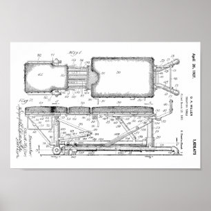 1927 Vintage Chiropractic Table Patent Art Print
