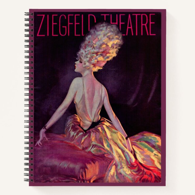 1927 Ziegfeld Theatre program cover art Notebook (Front)
