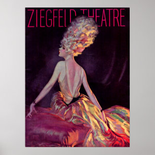 1927 Ziegfeld Theatre program cover art Poster