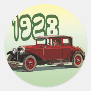 1928 CLASSIC ROUND STICKER