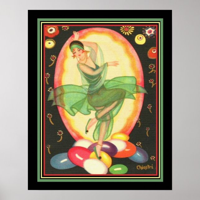 1928 Deco Print- Chiostri "Party Girl" 16x20 Poster (Front)