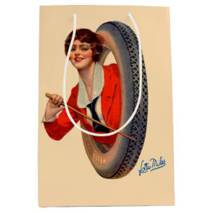 1928 Kelly-Springfields Tire mascot Lotta Miles Medium Gift Bag