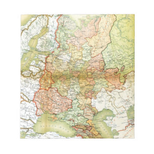 1928 Map of Old Soviet Union USSR Russia Notepad