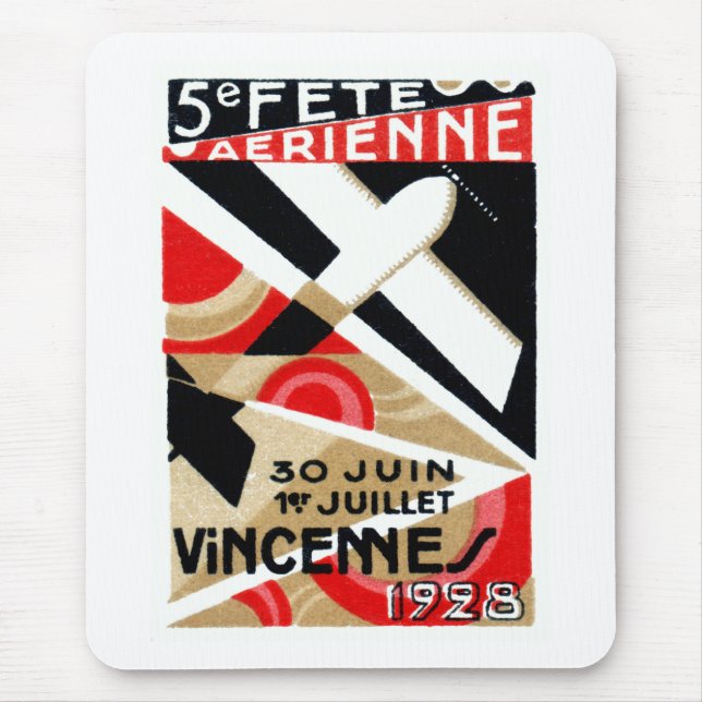 1928 Paris Air Show Mouse Pad (Front)