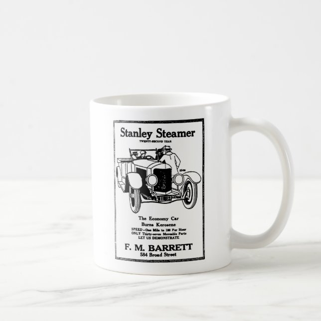 1928 Stanley Steamer auto vintage illustration Coffee Mug (Right)