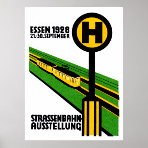 1928 Street Car Exposition Poster