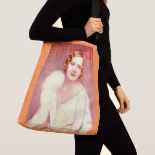  1928 Ziegfeld Theatre program cover Marilyn Mille Crossbody Bag