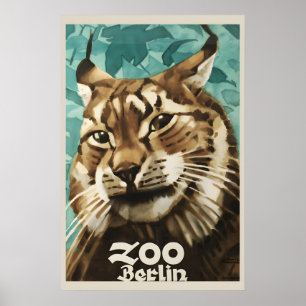 1928 Zoo Berlin Vintage Style Zoo Animal Poster