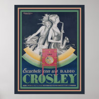 1929, Art Deco, Crosley Radio Ad