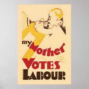 1929 British Labour Election Poster My Mother