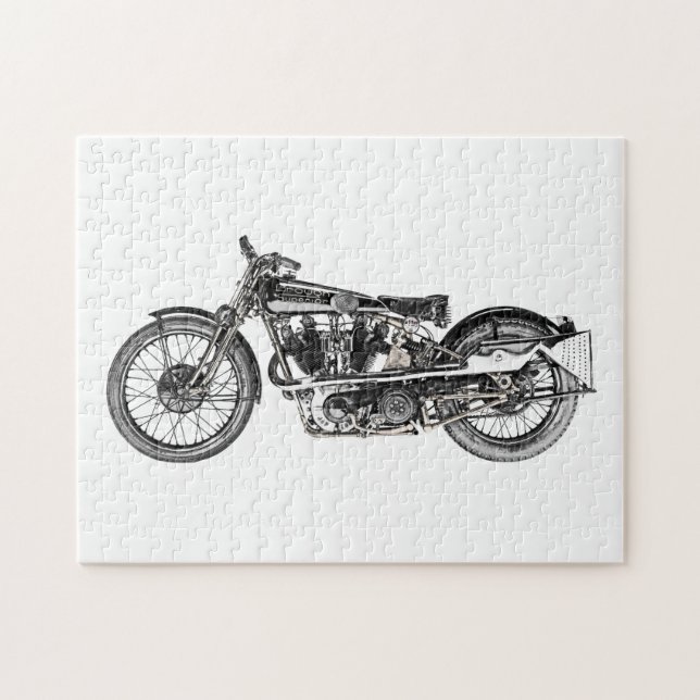 1929 Brough Superior Motorcycle Jigsaw Puzzle (Horizontal)