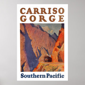 1929 Carriso Gorge California Vintage Style Poster