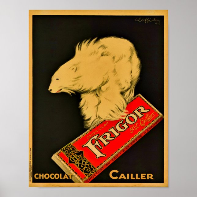 1929 Frigor Chocolat Cailler  Poster (Front)