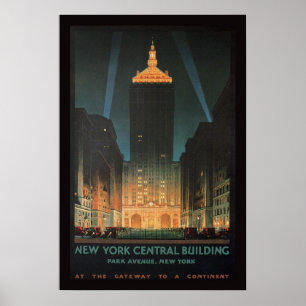 1929 New York Central Building Poster