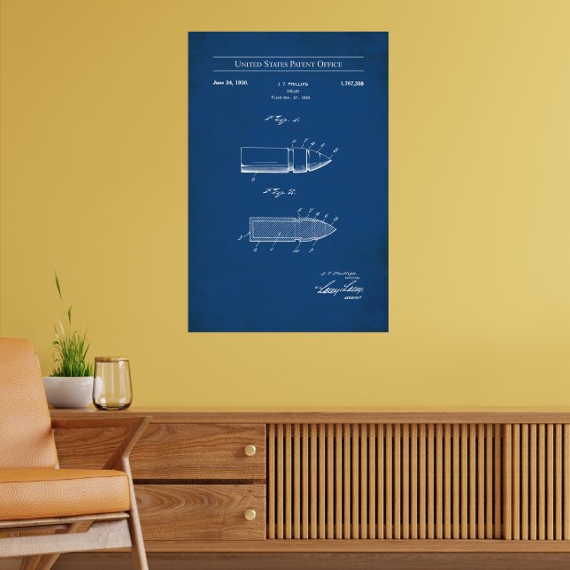 1929 US Patent 1767308 - Bullet Poster (Living Room 2)