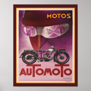 1930 Art Deco Automoto  Poster