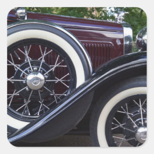 1930 Ford A Classic Car Square Sticker