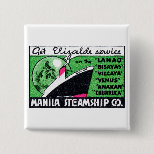 1930 Manila Steamship Company 15 Cm Square Badge