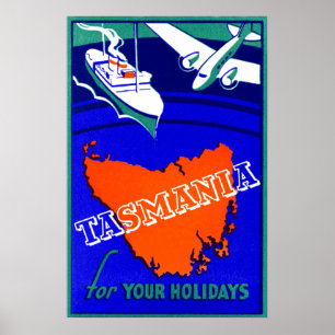 1930 Tasmania Travel Poster