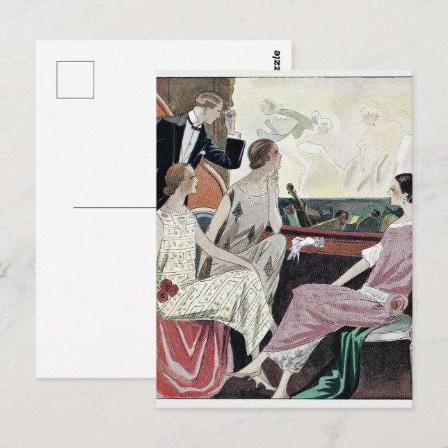 1930 Vintage Women in Evening Gowns   Postcard (Front/Back)