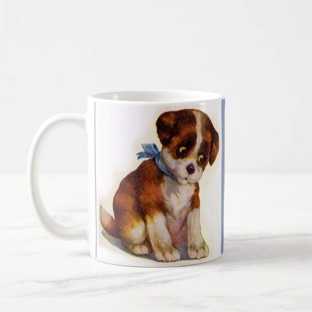 1930s adorable puppy no. 2 coffee mug (Left)